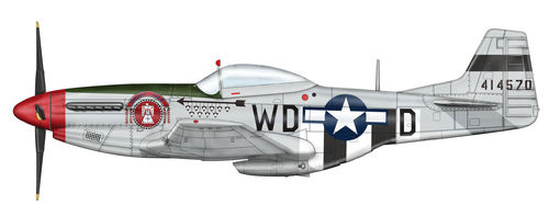 P-51D Mustang 335 FS/4 FG "Captain Ted Lines"  (ca. Juni lieferbar)