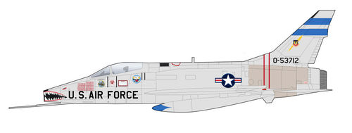 F-100D Super Sabre 55-3712, 307 TFS, Bien Hoa AB, RVN (ca. Sept. lieferbar)